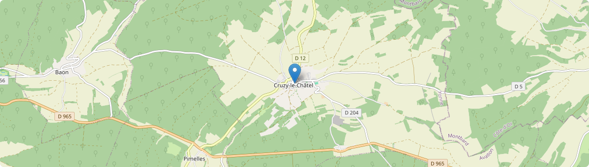 Cruzy-le-Châtel - Carte