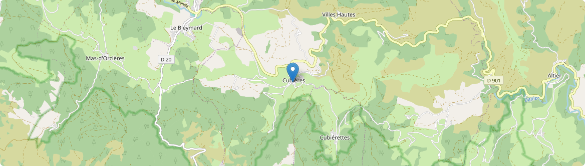 Cubières - Carte