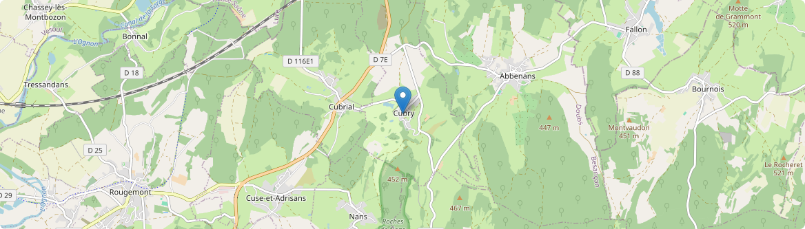 Cubry - Carte