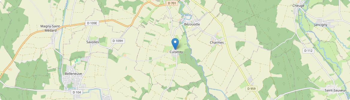 Cuiserey - Carte