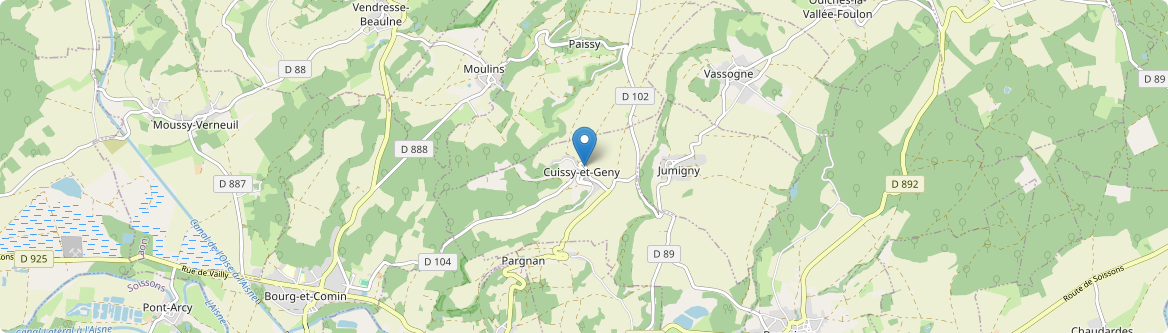 Cuissy-et-Geny - Carte
