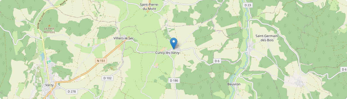 Cuncy-lès-Varzy - Carte