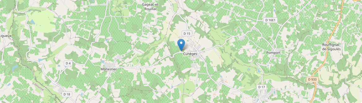 Cunèges - Carte