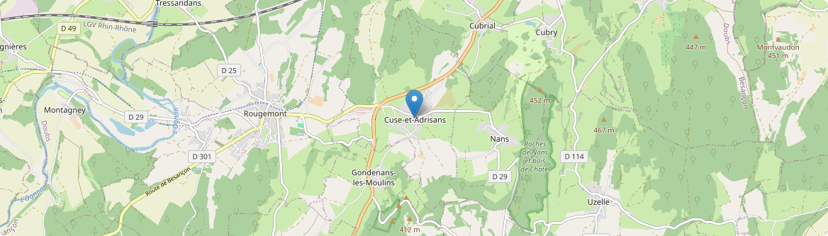 Cuse-et-Adrisans - Carte