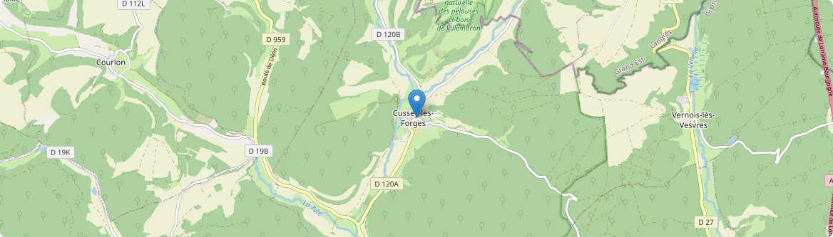 Cussey-les-Forges - Carte