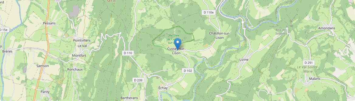 Cussey-sur-Lison - Carte