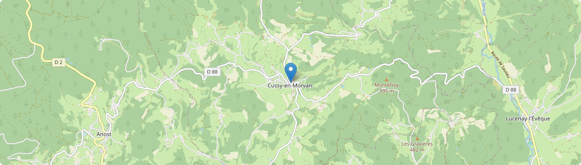 Cussy-en-Morvan - Carte