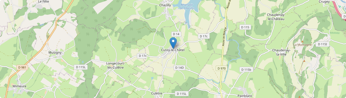 Cussy-le-Châtel - Carte