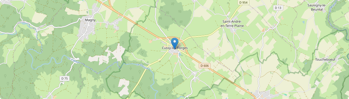 Cussy-les-Forges - Carte