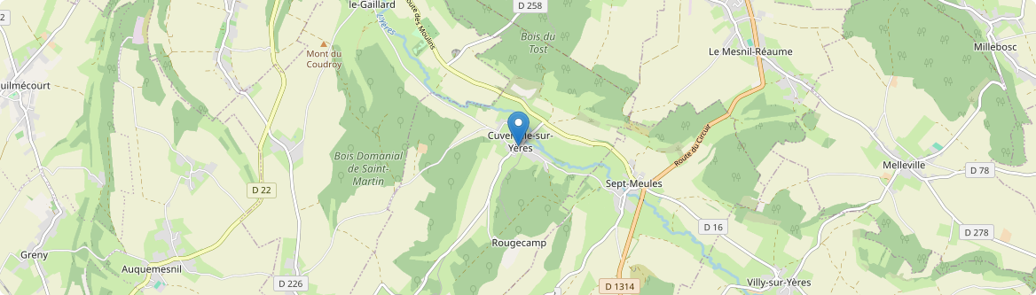 Cuverville-sur-Yères - Carte