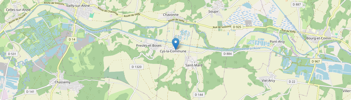 Cys-la-Commune - Carte