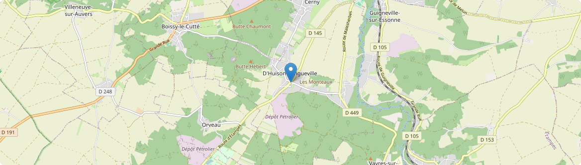 D'Huison-Longueville - Carte