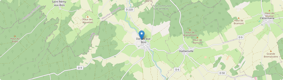 Damas-aux-Bois - Carte