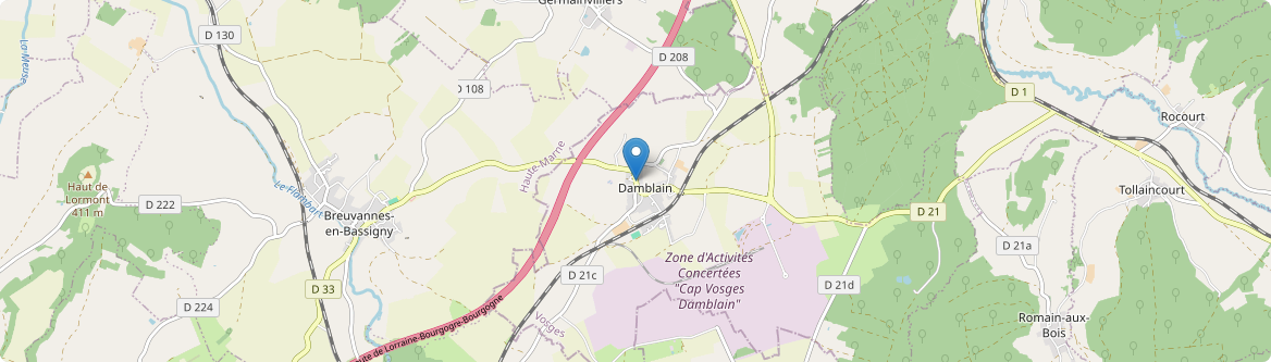 Damblain - Carte