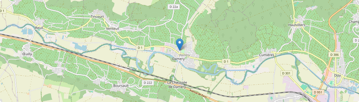 Damery - Carte