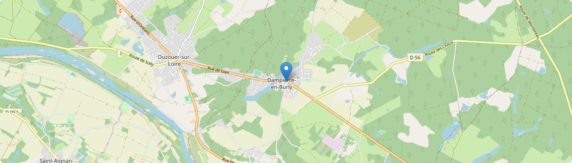 Dampierre-en-Burly - Carte