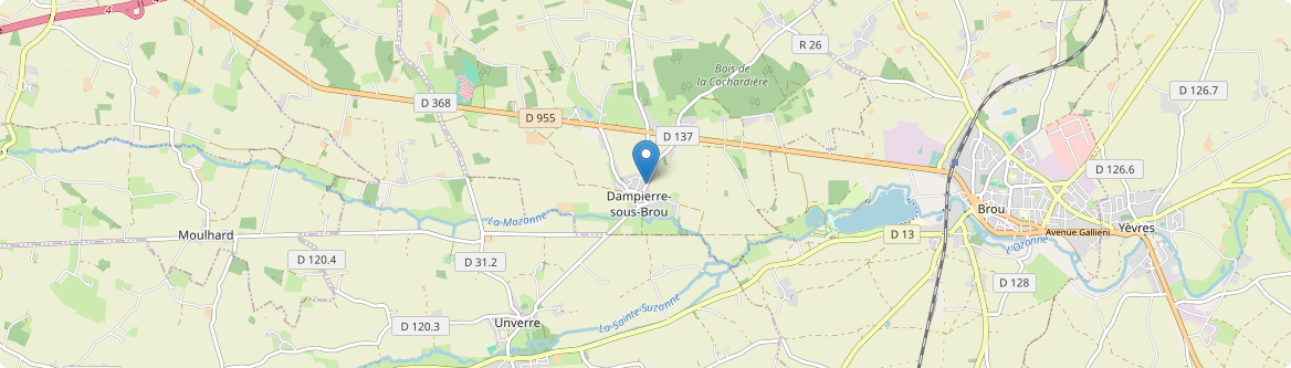 Dampierre-sous-Brou - Carte