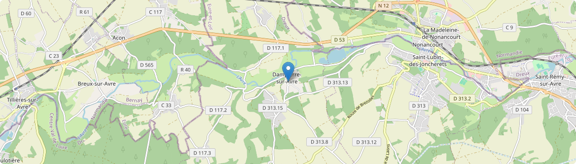 Dampierre-sur-Avre - Carte