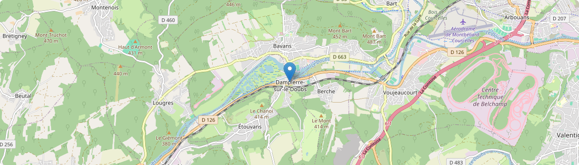 Dampierre-sur-le-Doubs - Carte