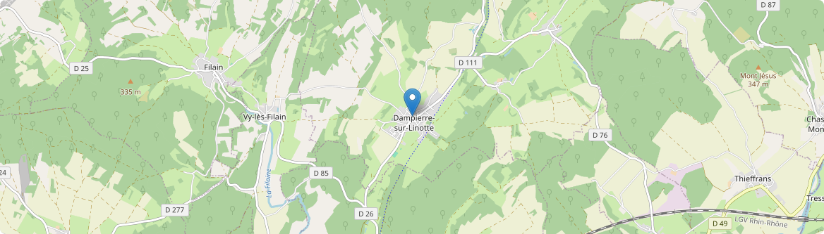 Dampierre-sur-Linotte - Carte