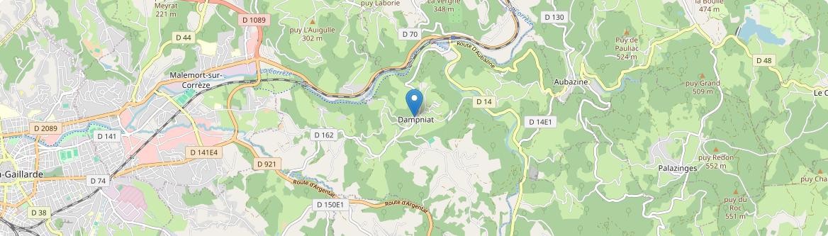 Dampniat - Carte