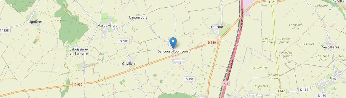 Dancourt-Popincourt - Carte