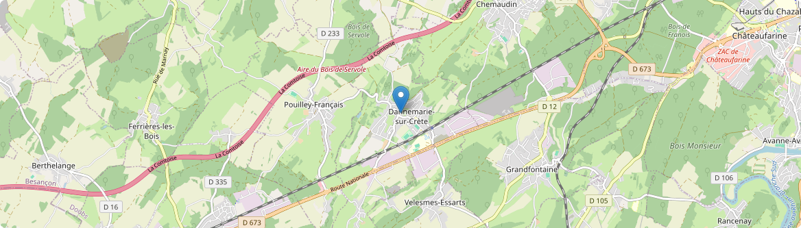 Dannemarie-sur-Crète - Carte