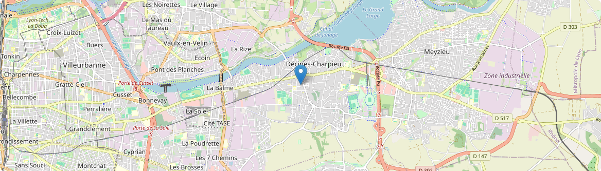 Décines-Charpieu - Carte