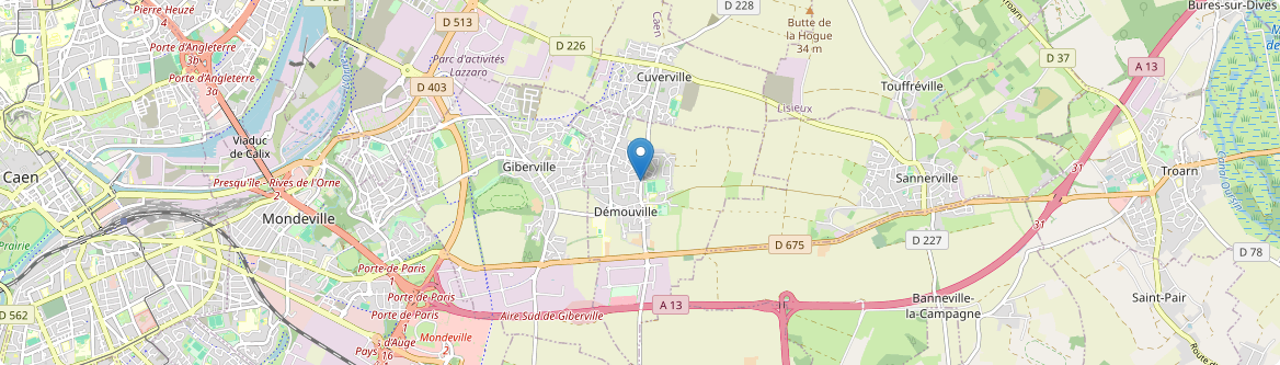 Démouville - Carte