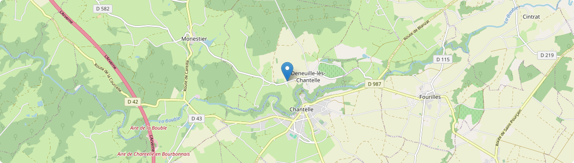 Deneuille-lès-Chantelle - Carte