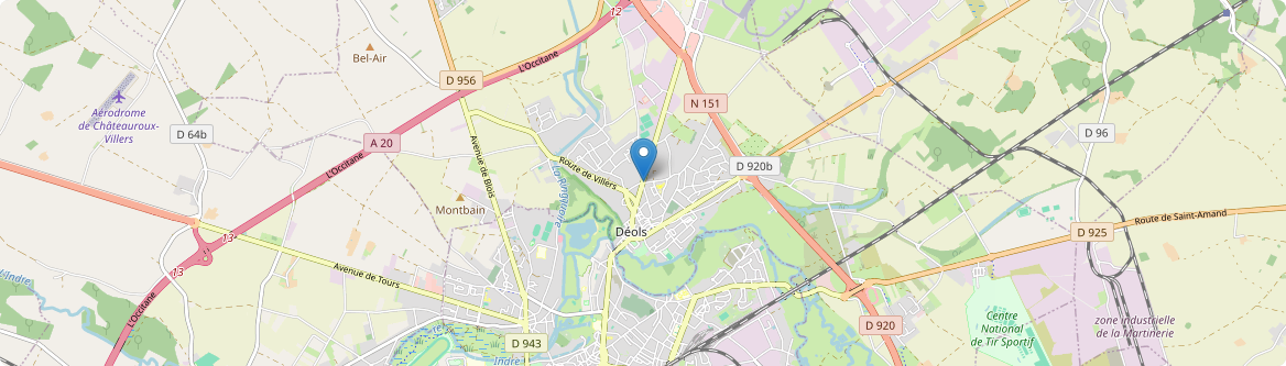 Déols - Carte