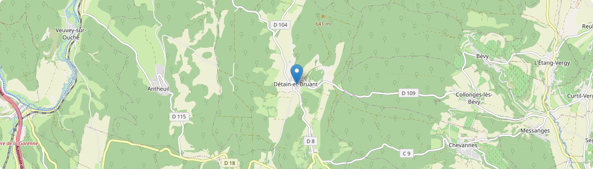 Détain-et-Bruant - Carte