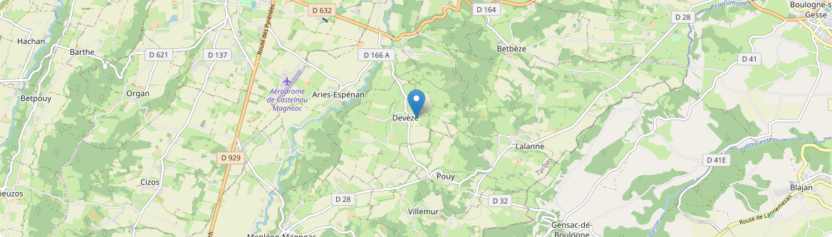 Devèze - Carte