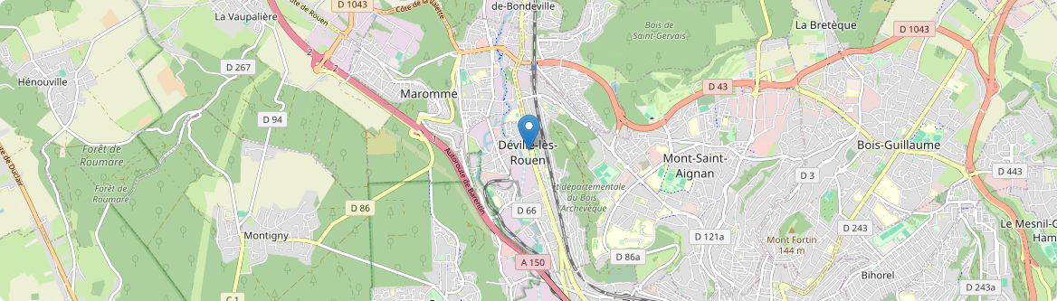 Déville-lès-Rouen - Carte