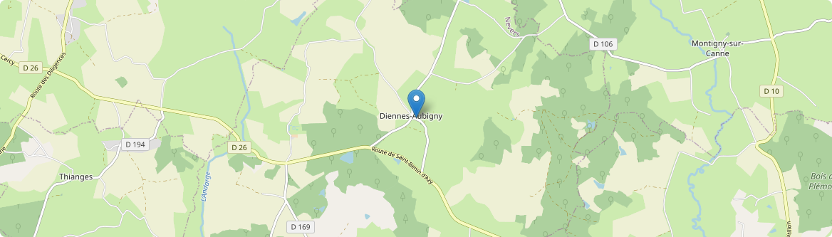 Diennes-Aubigny - Carte