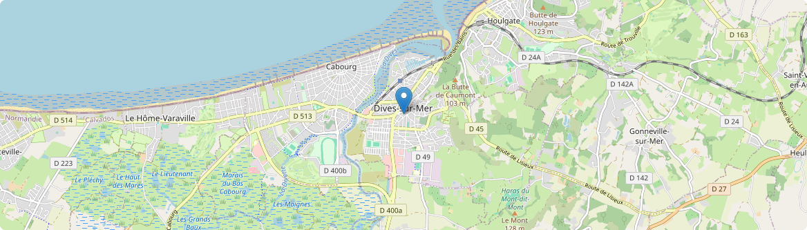 Dives-sur-Mer - Carte