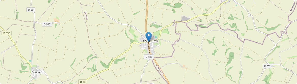 Dizy-le-Gros - Carte
