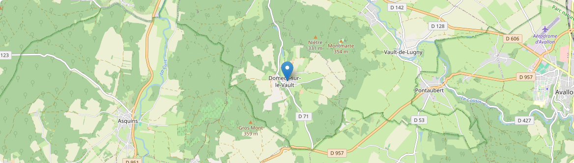 Domecy-sur-le-Vault - Carte