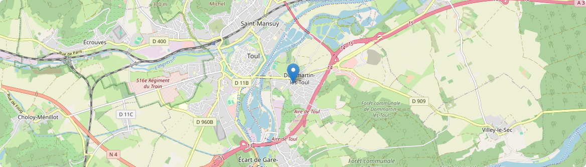 Dommartin-lès-Toul - Carte