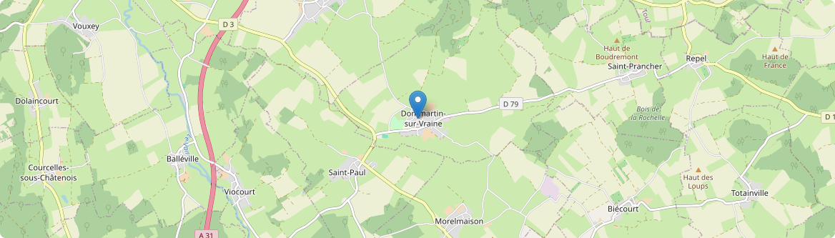Dommartin-sur-Vraine - Carte