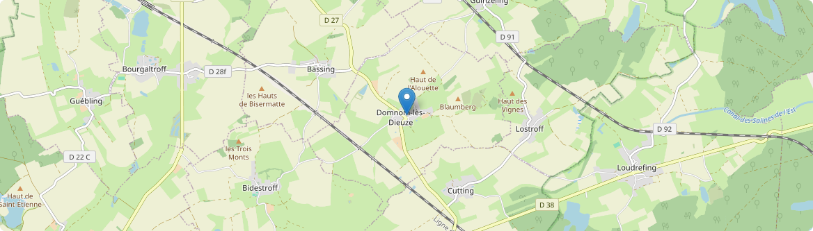 Domnom-lès-Dieuze - Carte