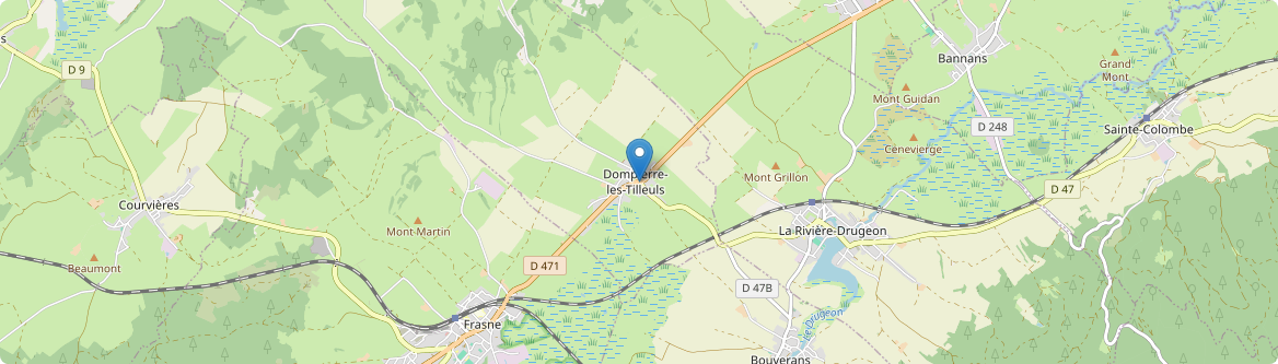 Dompierre-les-Tilleuls - Carte