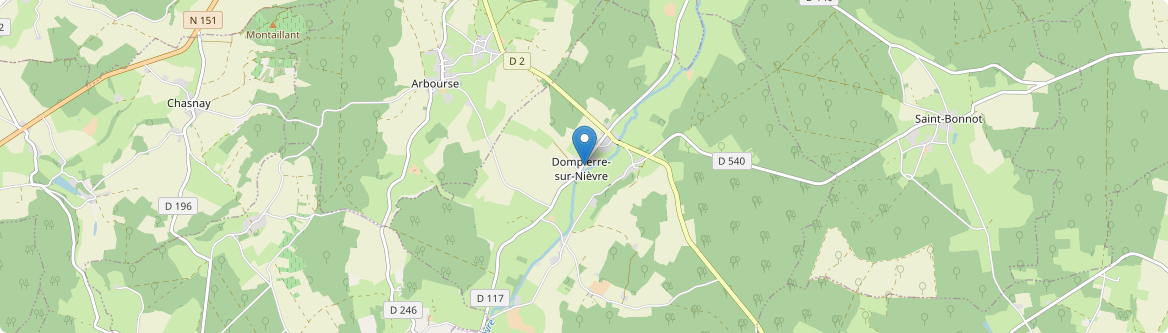 Dompierre-sur-Nièvre - Carte