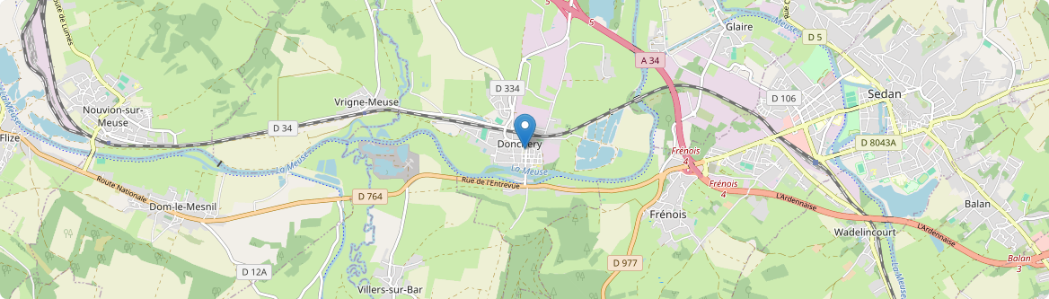 Donchery - Carte