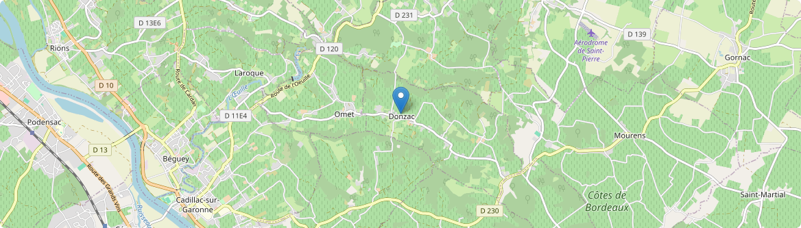 Donzac - Carte
