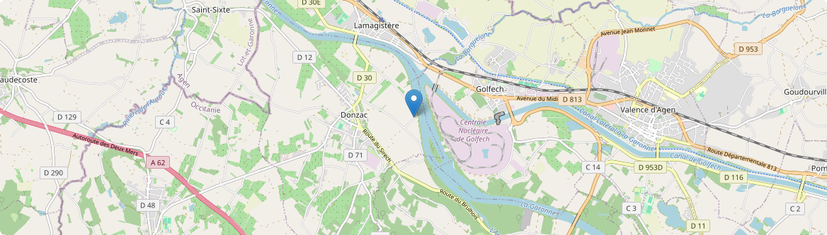 Donzac - Carte