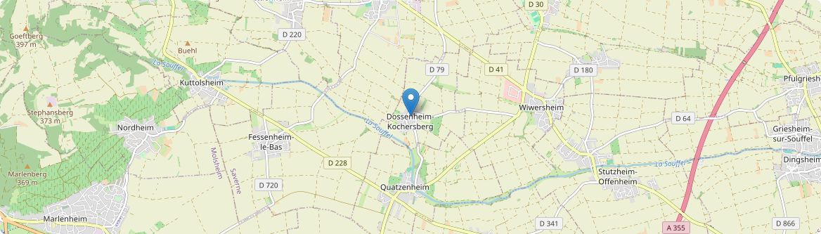 Dossenheim-Kochersberg - Carte