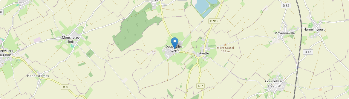 Douchy-lès-Ayette - Carte