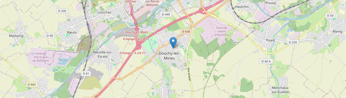 Douchy-les-Mines - Carte