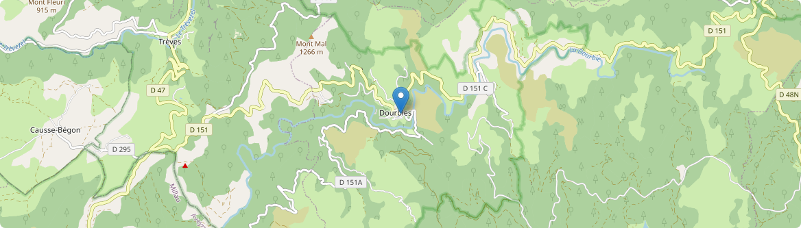 Dourbies - Carte
